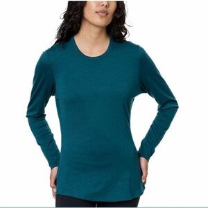 NWT Seg’ments Ladies Merino Wool Top TEAL - size L - winter comfy cozy